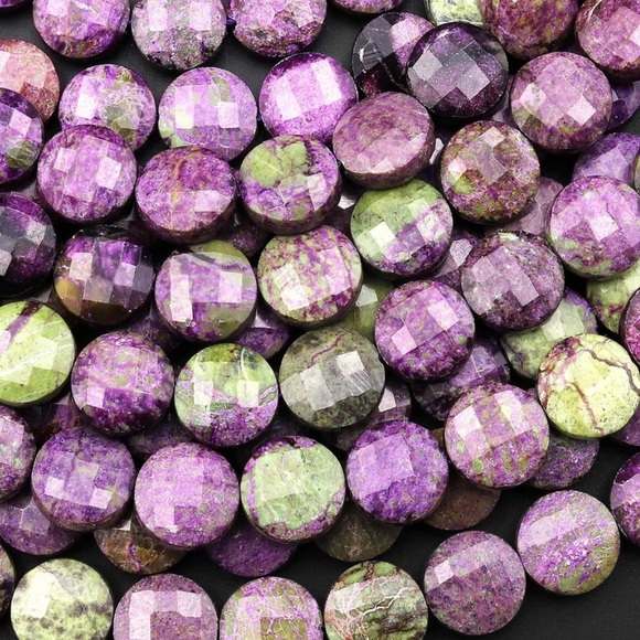 Rose Quartz Atlantisite Coin & freshwater pearl Set in .925 Sterling Silver S14 - Picture 5 of 13